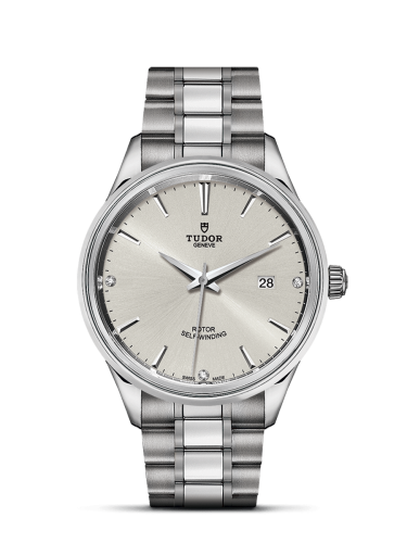 Tudor Style 41 Stainless Steel / Silver-Diamond / Bracelet 12700-0003