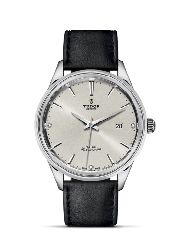 Tudor Style 41 Stainless Steel / Silver-Diamond / Strap 12700-0007