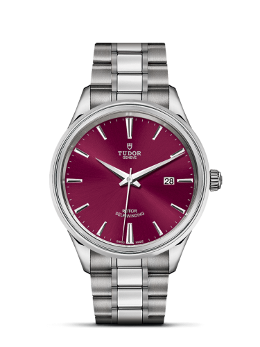 Tudor Style 41 Stainless Steel / Burgundy / Bracelet 12700-0011