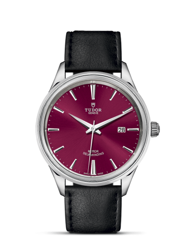 Tudor Style 41 Stainless Steel / Burgundy / Strap 12700-0012
