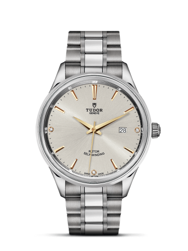 Tudor Style 41 Stainless Steel / Silver-Diamond / Bracelet 12700-0019
