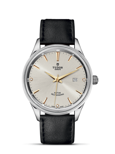 Tudor Style 41 Stainless Steel / Silver-Diamond / Strap 12700-0020