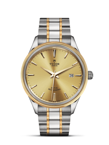 Tudor Style 41 Stainless Steel / Yellow Gold / Champagne / Bracelet 12703-0001