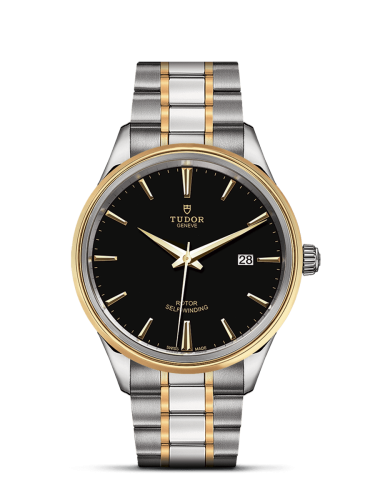 Tudor Style 41 Stainless Steel / Yellow Gold / Black / Bracelet 12703-0003