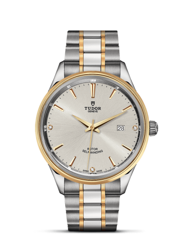 Tudor Style 41 Stainless Steel / Yellow Gold / Silver-Diamond / Bracelet 12703-0005