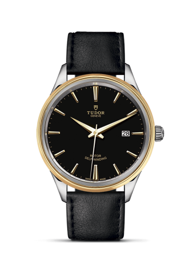 Tudor Style 41 Stainless Steel / Yellow Gold / Black / Strap 12703-0009