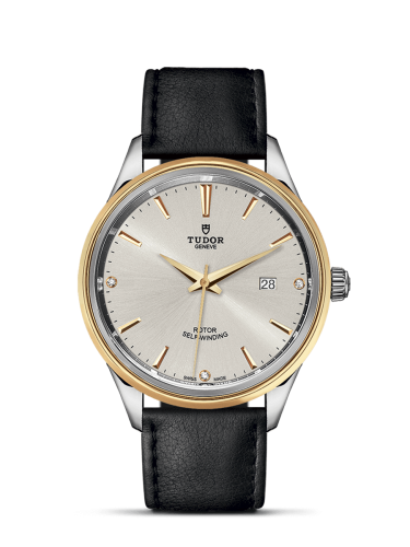 Tudor Style 41 Stainless Steel / Yellow Gold / Silver-Diamond / Strap 12703-0011