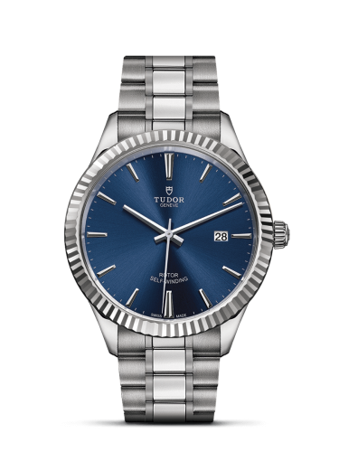 Tudor Style 41 Stainless Steel / Fluted / Blue / Bracelet 12710-0013