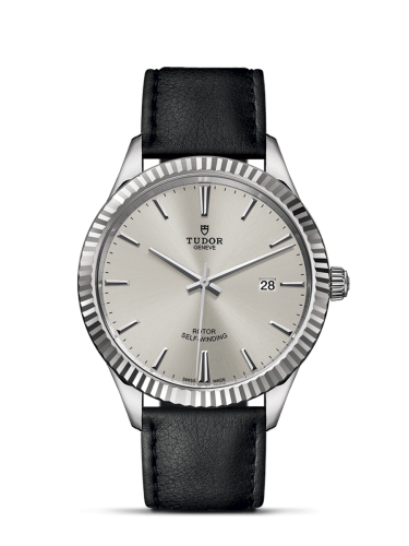 Tudor Style 41 Stainless Steel / Fluted / Silver / Strap 12710-0021