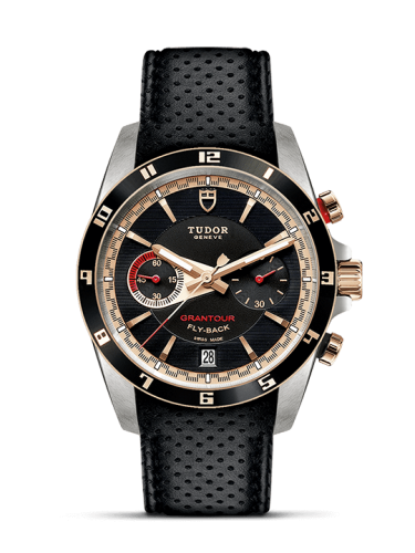 Tudor Grantour Flyback Stainless Steel / Pink Gold / Black / Strap 20551N-0002