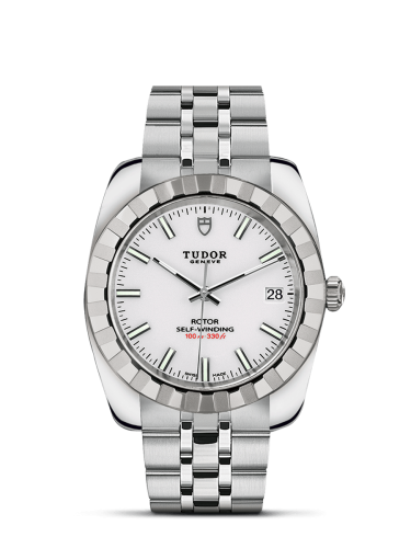 Tudor Classic 38 Stainless Steel / Fluted / White / Bracelet 21010-0007