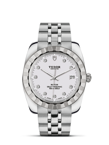 Tudor Classic 38 Stainless Steel / Fluted / White-Diamond / Bracelet 21010-0015
