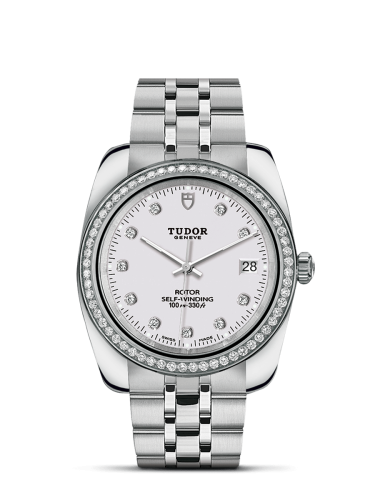 Tudor Classic 38 Stainless Steel / Diamond / White-Diamond / Bracelet 21020-0001