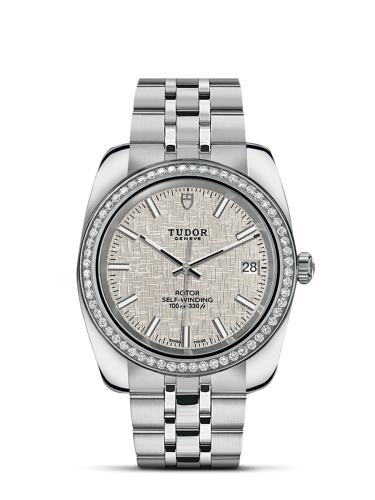 Tudor Classic 38 Stainless Steel / Diamond / Silver / Bracelet 21020-0002
