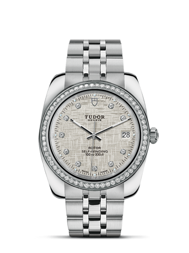 Tudor Classic 38 Stainless Steel / Diamond / Silver-Diamond / Bracelet 21020-0003