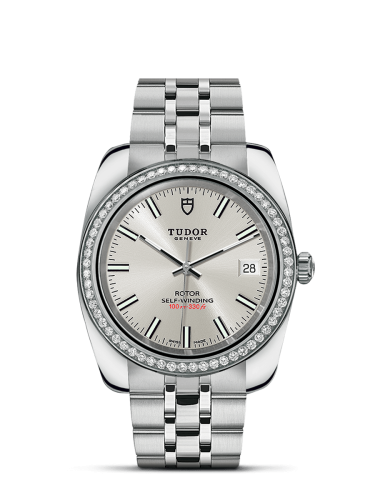 Tudor Classic 38 Stainless Steel / Diamond / Silver / Bracelet 21020-0004