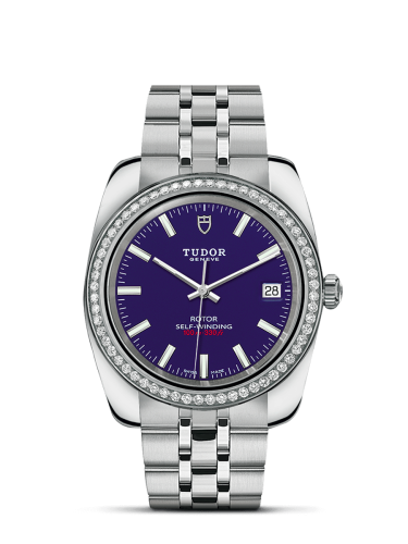 Tudor Classic 38 Stainless Steel / Diamond / Blue / Bracelet 21020-0009