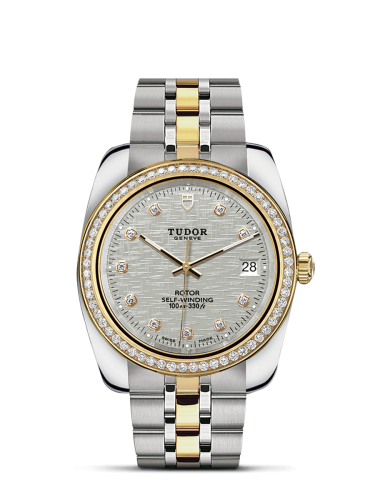 Tudor Classic 38 Stainless Steel / Yellow Gold / Diamond / Silver-Diamond / Bracelet 21023-0004