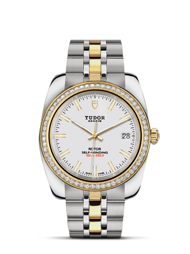 Tudor Classic 38 Stainless Steel / Yellow Gold / Diamond / White / Bracelet 21023-0007