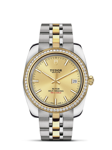 Tudor Classic 38 Stainless Steel / Yellow Gold / Diamond / Champagne / Bracelet 21023-0011