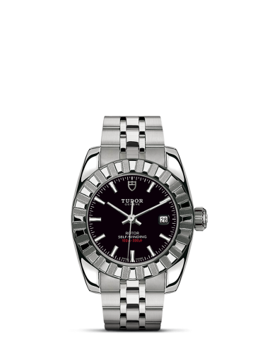 Tudor Classic 28 Stainless Steel / Fluted / Black / Bracelet 22010-0001