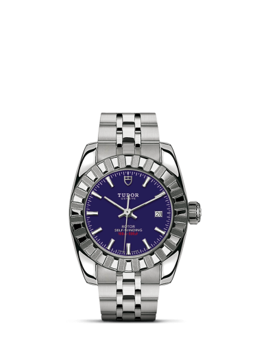 Tudor Classic 28 Stainless Steel / Fluted / Blue / Bracelet 22010-0004