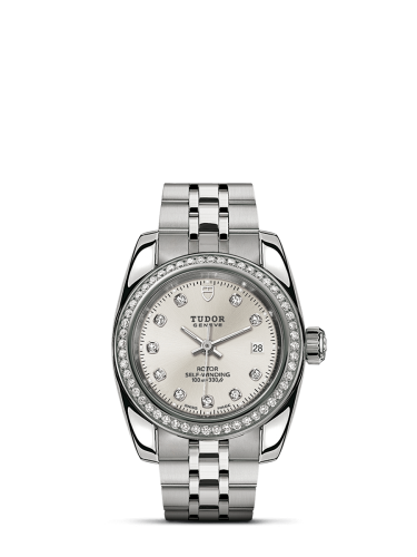 Tudor Classic 28 Stainless Steel / Diamond / Silver-Diamond / Bracelet 22020-0005
