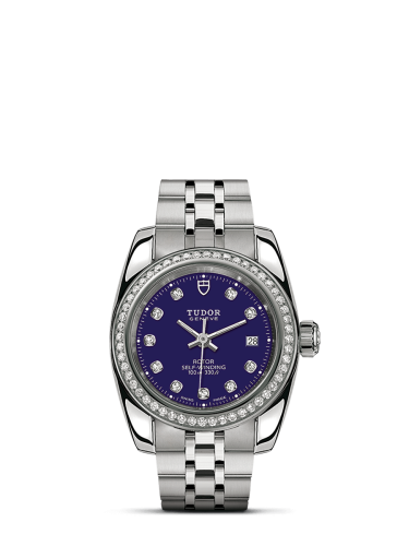 Tudor Classic 28 Stainless Steel / Diamond / Blue-Diamond / Bracelet 22020-0009