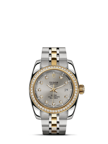 Tudor Classic 28 Stainless Steel / Yellow Gold / Diamond / Silver-Diamond / Bracelet 22023-0006