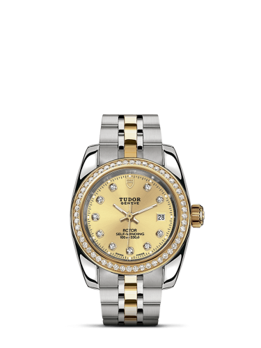 Tudor Classic 28 Stainless Steel / Yellow Gold / Diamond / Champagne-Diamond / Bracelet 22023-0010