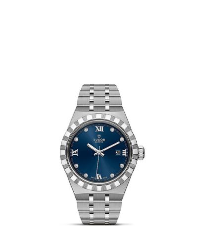 Tudor Royal Date 28 Stainless Steel / Blue - Diamond 28300-0007