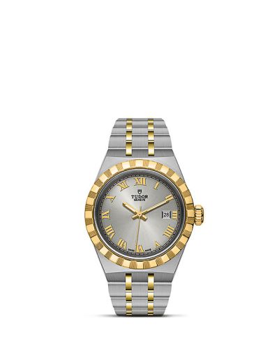 Tudor Royal Date 28 Stainless Steel / Yellow Gold / Silver - Roman 28303-0001