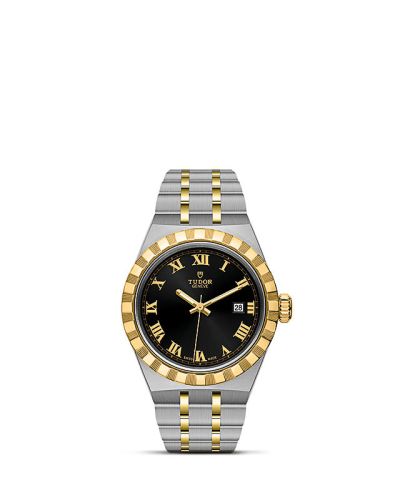 Tudor Royal Date 28 Stainless Steel / Yellow Gold / Black - Roman 28303-0003