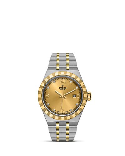 Tudor Royal Date 28 Stainless Steel / Yellow Gold / Champagne - Diamond 28303-0006