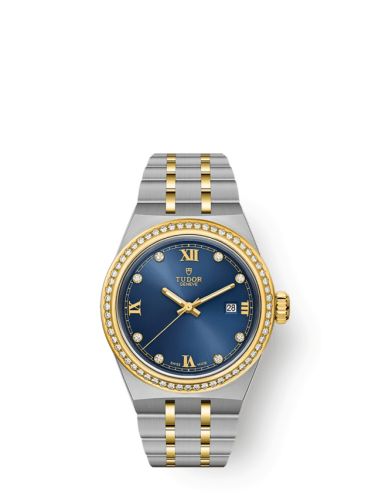 Tudor Royal Date 28 Stainless Steel - Yellow Gold - Diamond / Blue 28323-0002