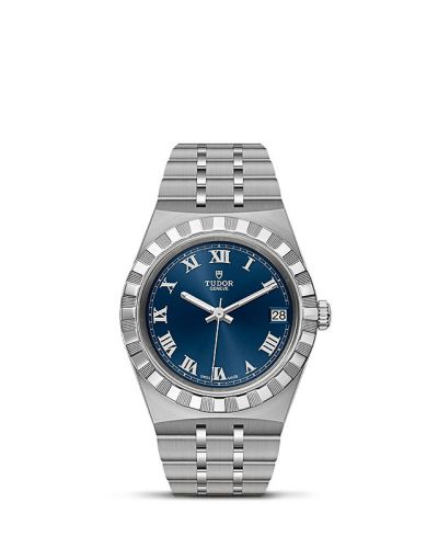 Tudor Royal Date 34 Stainless Steel / Blue - Roman 28400-0006