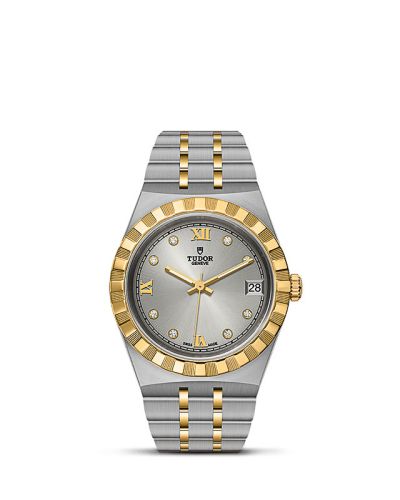Tudor Royal Date 34 Stainless Steel / Yellow Gold / Silver - Diamond 28403-0002