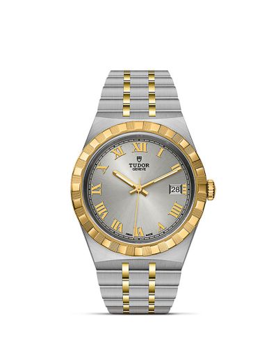 Tudor Royal Date 38 Stainless Steel / Yellow Gold / Silver - Roman 28503-0001