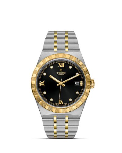 Tudor Royal Date 38 Stainless Steel / Yellow Gold / Black - Diamond 28503-0004