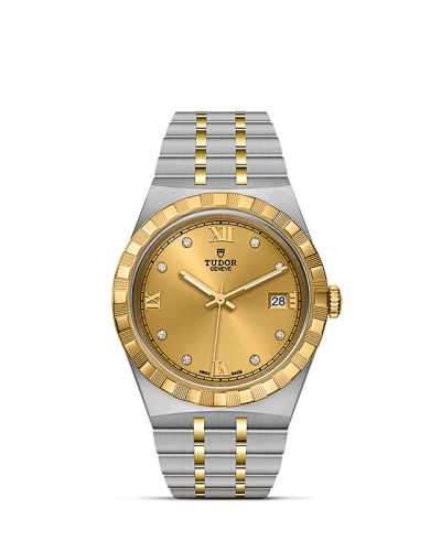 Tudor Royal Date 38 Stainless Steel / Yellow Gold / Champagne - Diamond 28503-0005