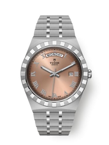 Tudor Royal Day-Date 41 Stainless Steel / Salmon - Roman 28600-0009