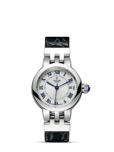 Tudor Clair de Rose 26 Stainless Steel / Silver-Roman/ Alligator 35200-0003