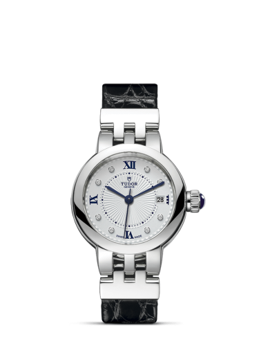 Tudor Clair de Rose 26 Stainless Steel / Silver-Diamond / Alligator 35200-0006