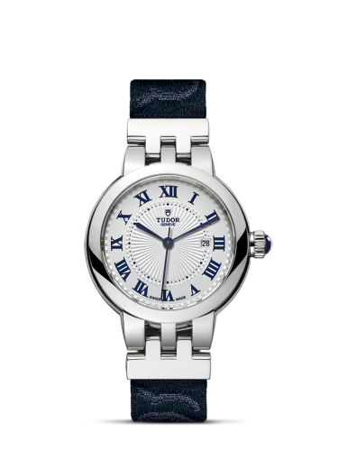 Tudor Clair de Rose 30 Stainless Steel / Silver-Roman/ Fabric 35500-0002