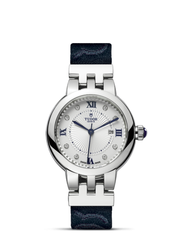 Tudor Clair de Rose 30 Stainless Steel / Silver-Diamond / Fabric 35500-0005