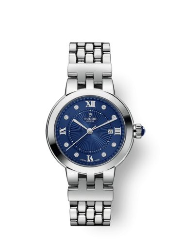 Tudor Clair de Rose 30 Stainless Steel / Blue - Diamond / Bracelet 35500-0010