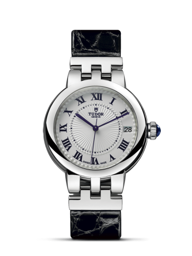 Tudor Clair de Rose 34 Stainless Steel / Silver-Roman / Alligator 35800-0003
