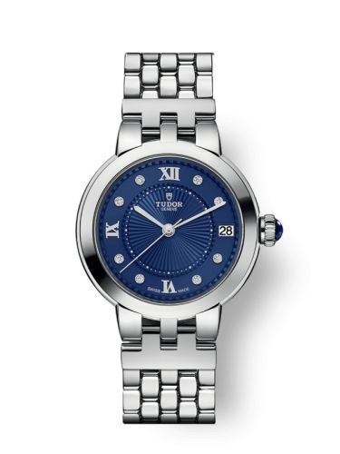 Tudor Clair de Rose 34 Stainless Steel / Blue-Diamond / Bracelet 35800-0010