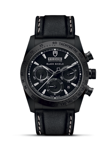 Tudor Fastrider Black Shield Ceramic / Black / Leather 42000CN-0017