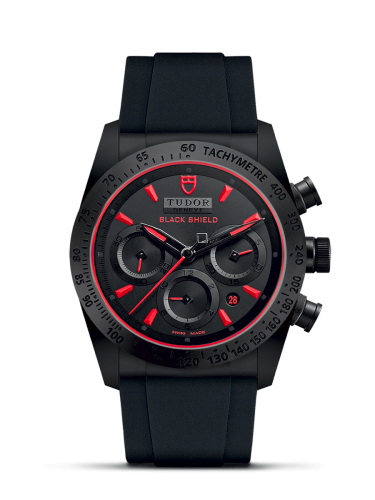Tudor Fastrider Black Shield Ceramic / Black-Red / Rubber 42000CR-0001